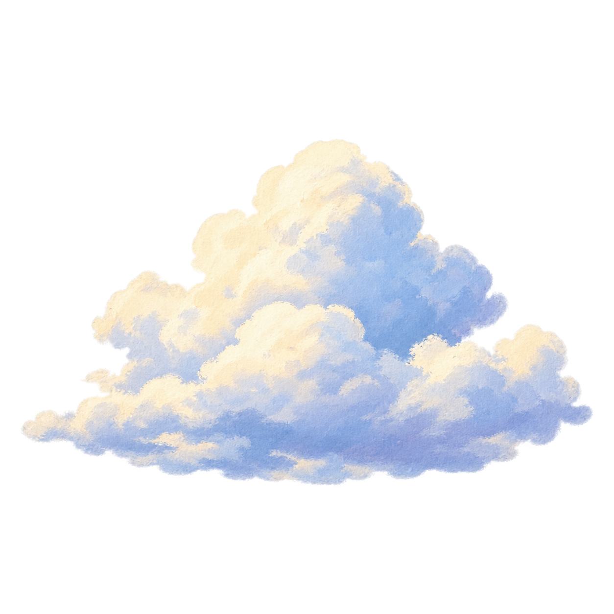 Hand-painted fluffy clouds